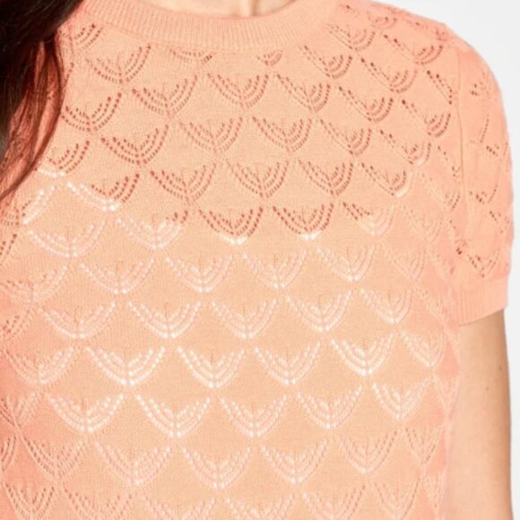 Modcloth Pointelle Shortsleeve Sweater - Size Small - Picture 2 of 3